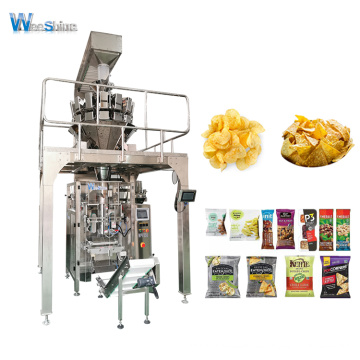 Máquina de embalaje de chips de nueces de alimentación de bolsillo automático vertical